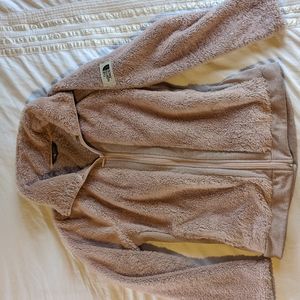 Pink North face fuzzy jacket!